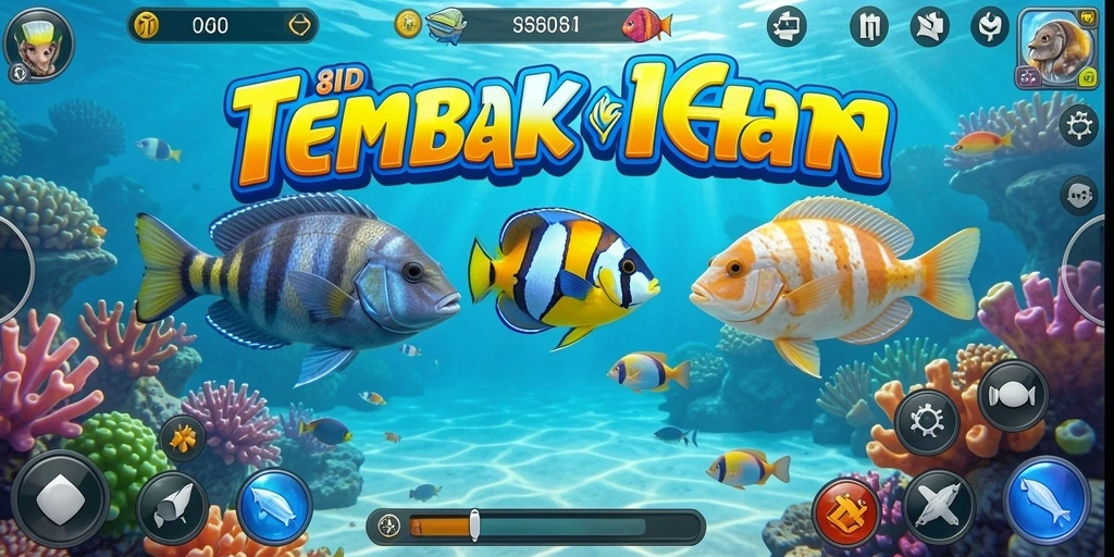 Gameplay Tembak Ikan yang seru dan mengasyikkan.