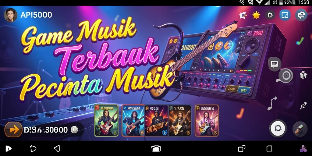 Tampilan menarik dari gameplay interaktif API5000 dengan musik.
