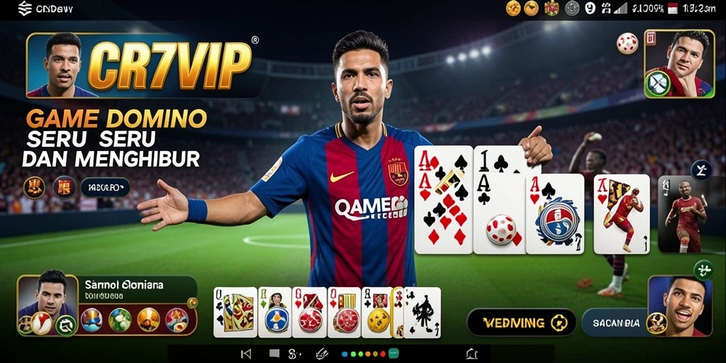 Tampilan gameplay menarik dari game Domino CR7VIP.