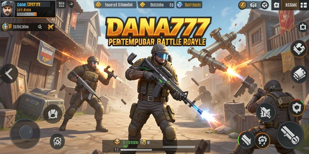Gameplay menegangkan DANA777 di medan perang Battle Royale.