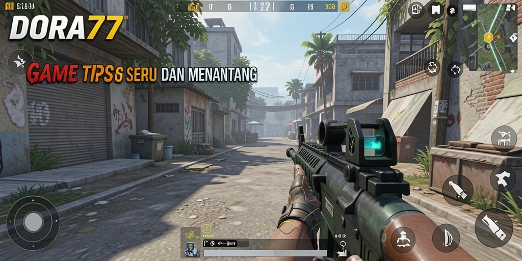 Gameplay DORA77 yang intens dan menantang dalam mode TPS.