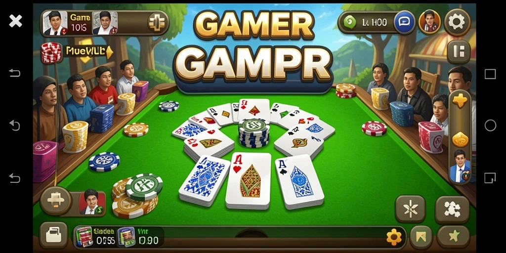 Tampilan gameplay Gaple yang menarik dan interaktif.