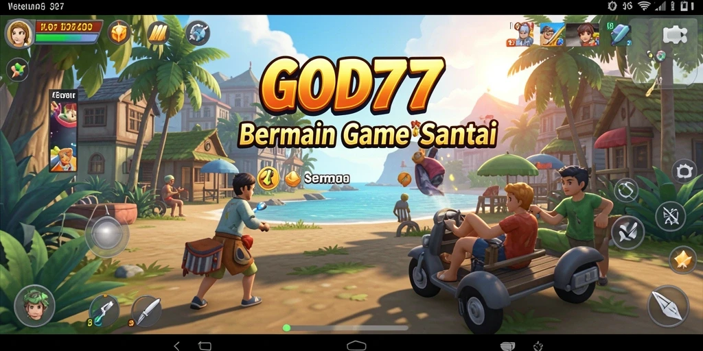 Tampilan gameplay <strong>GOD77</strong> yang penuh warna dan interaksi yang menyenangkan.