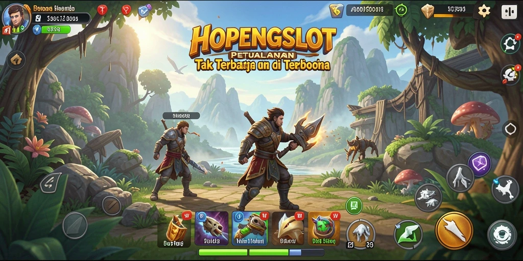 Tampilan gameplay HOPENGSLOT di dunia terbuka yang luas.