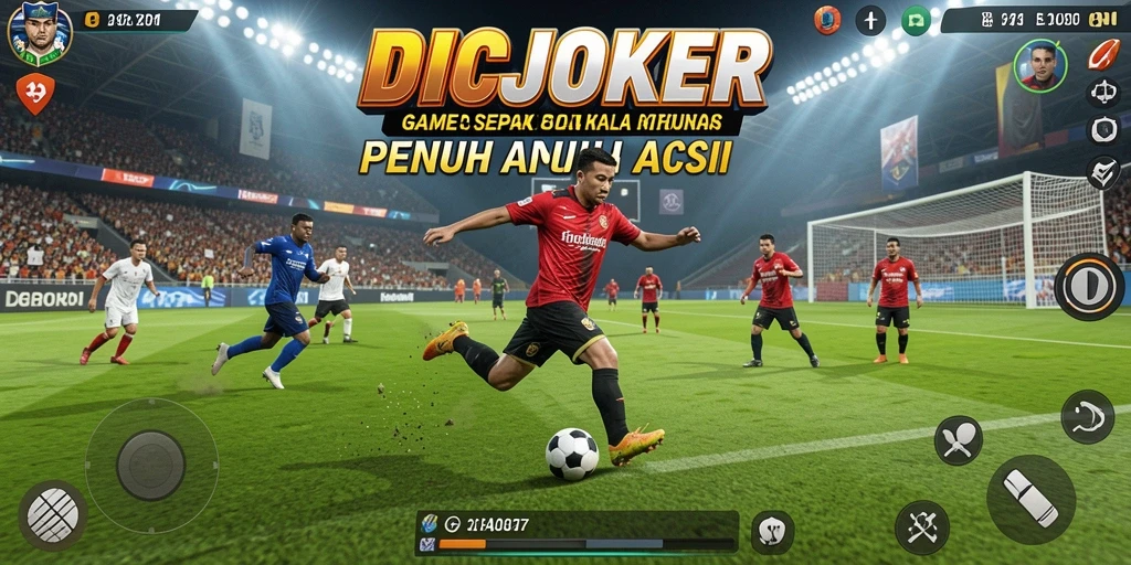 Tangkapan layar <strong>IDCJOKER</strong> menampilkan aksi lapangan sepak bola yang mendebarkan.
