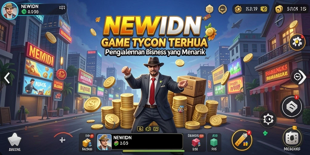 Gameplay <strong>NEWIDN</strong> yang seru dan mendalam dalam simulasi bisnis.