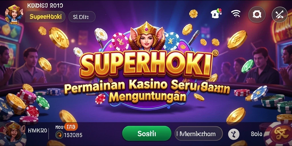 Tampilan gameplay seru dari SUPERHOKI dalam permainan Kasino.