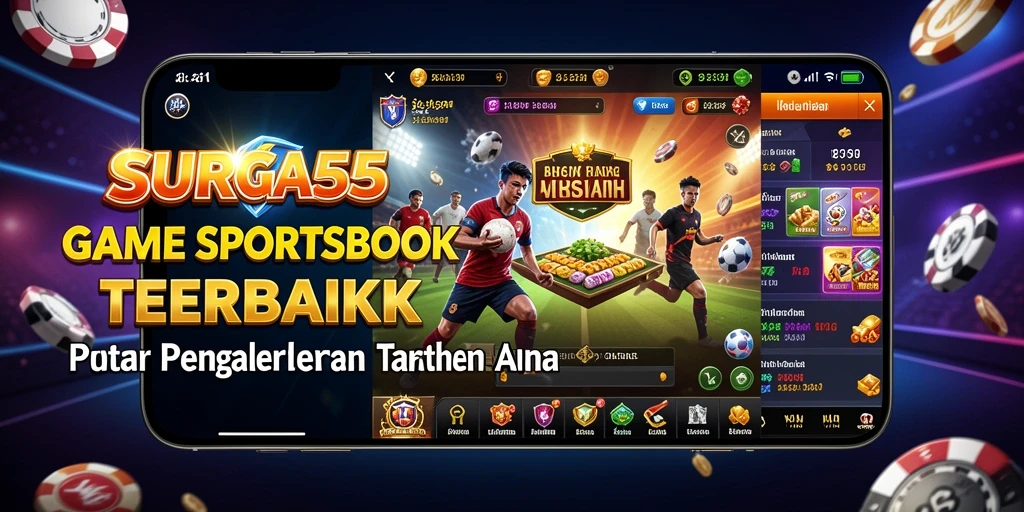 Tampilan utama gameplay Sportsbook di SURGA55 saat taruhan berlangsung.
