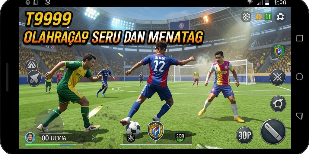 Tampilan gameplay T9999 yang menarik dalam momen olahraga seru.