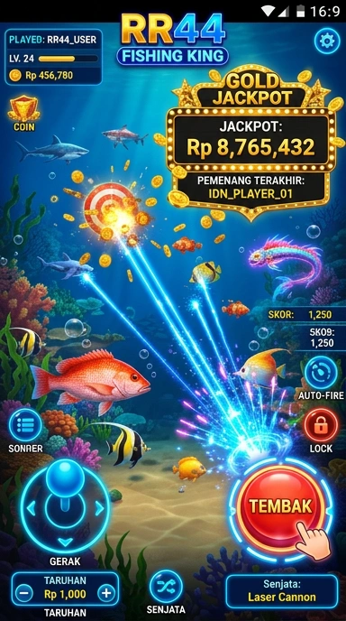 Tampilan antarmuka pengguna aplikasi rr44 yang menarik.